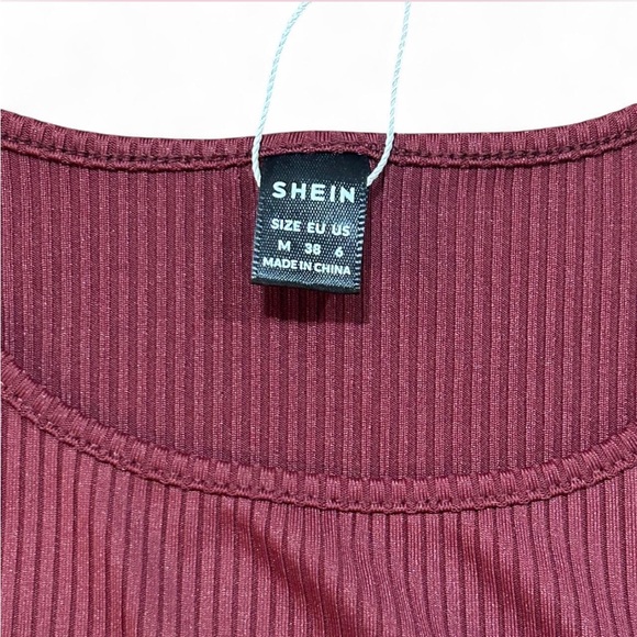 Burgundy Ribbed Tank Top - Picture 2 of 3